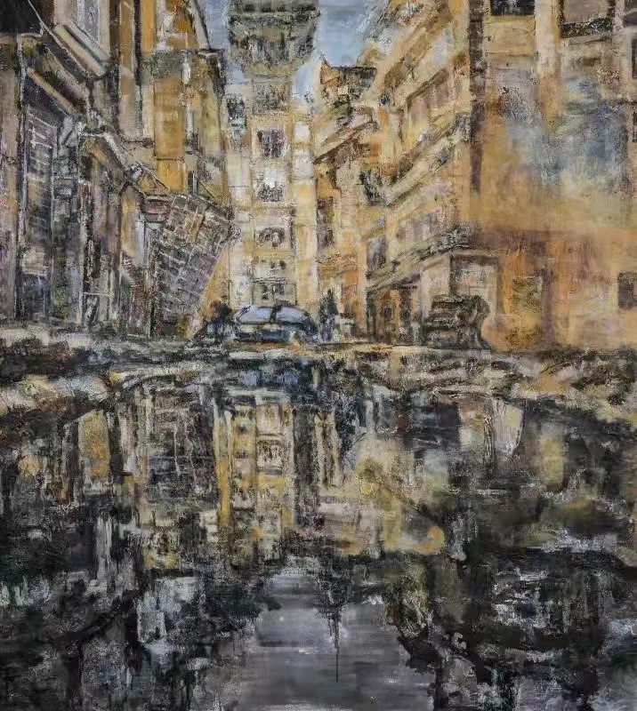 雪日赏画！长春这所高校把学生艺术作品展搬进长春世界雕塑园